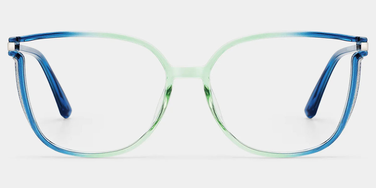 Rodz Square Blue-Green Prescription Glasses and Frames