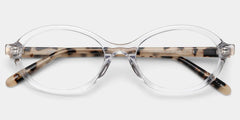 Oval Clear Eyeglasses- Everly Acetate Frame Glasses