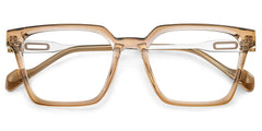 Mabel Eyeglasses in Square Beige Frame | Zeelool