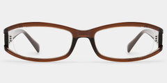 Willow Y2K Brown Rectangle Glasses for Ladies | ZEELOOL