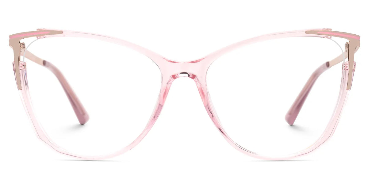 Yomary Pink Perspex Glasses with Cat-Eye Frames