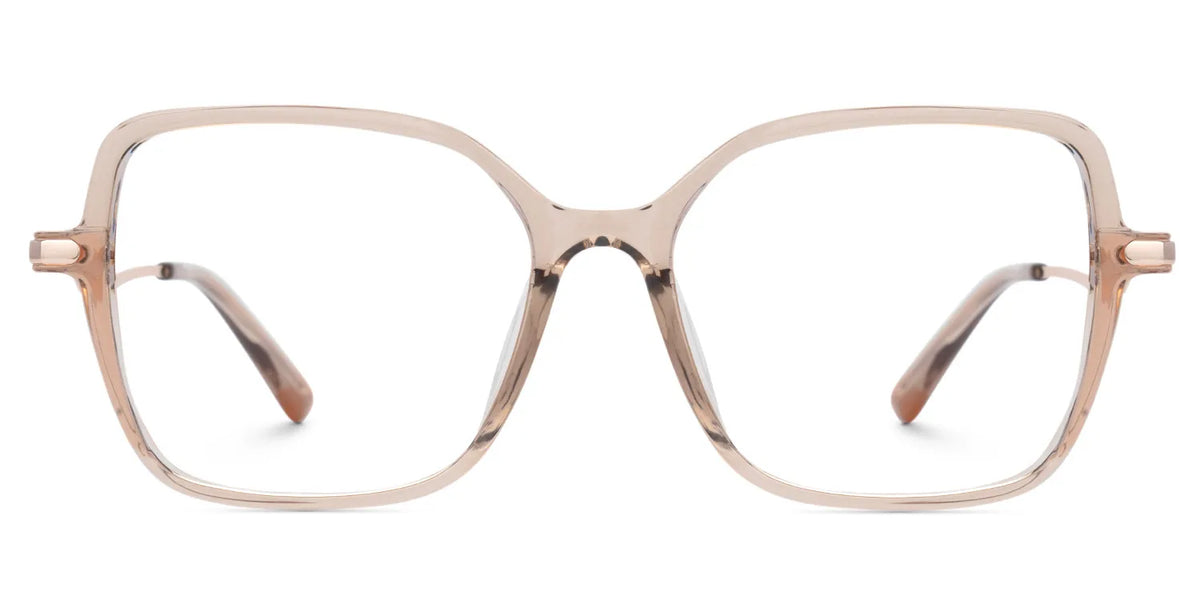 Rendon Beige Square Prescription Glasses | Zeelool