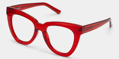Yaser Cat-eye Red Eyeglasses and Acetate Frames