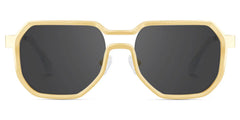 Men's Geometric Glasses in Metal Color