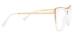 Ruiz Cateye White Glasses | Zeelool Glasses