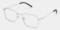 Leah Silver Eyeglass Frames for Men in Metal Material | ZEELOOL