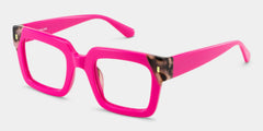 Square Pink Tortoise Eyeglasses- Sarah Acetate Frame Glasses