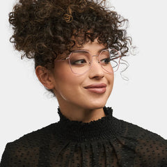 Bivins Geometric Pink Glasses | Zeelool Glasses