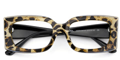 Orduno Brown Leopard Rectangle Shape Eyeglasses | Zeelool