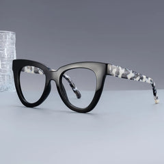 Yaser Cat-eye Black Eyeglasses and Acetate Frames