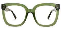 Women's Green Glasses With Square Shape