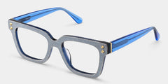 Square Blue Eyeglasses- Luxe Acetate Frame Glasses