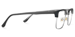 Adjustable Nose Pads Booker Eyeglasses, Booker Black-Silver Glasses -Zeelool