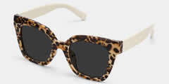 Malcolm Large Havana Sunglasses Frames With White Arms | Zeelool