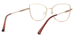 Seisay Eyeglasses in Black-Gold Cateye Design | Zeelool