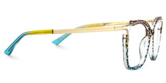 Spring hinges Sidibe Eyeglasses, Sidibe Blue leopard Glasses -Zeelool