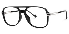 Square Nyawa Black Glasses deals -Zeelool Glasses
