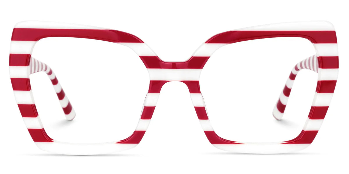 Pavia Butterfly Red Striped Frame Glasses for Women