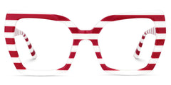 Pavia Butterfly Red Striped Frame Glasses for Women