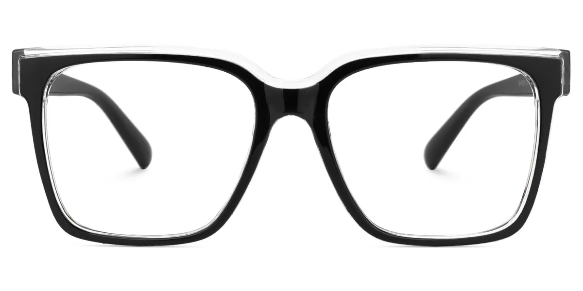 Square Renea Black Glasses deals -Zeelool Glasses