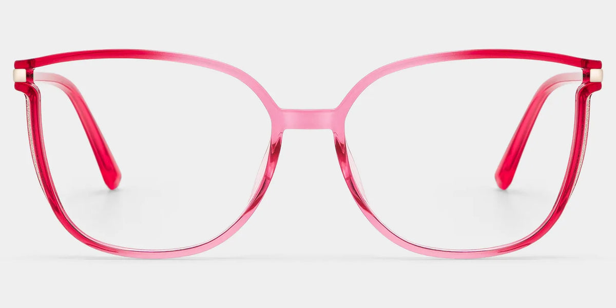 Rodz Square Red Eyeglasses and Thin Glasses Frames