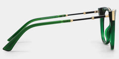 Dalton Cat Eye Dark Green Frame Glasses | Zeelool