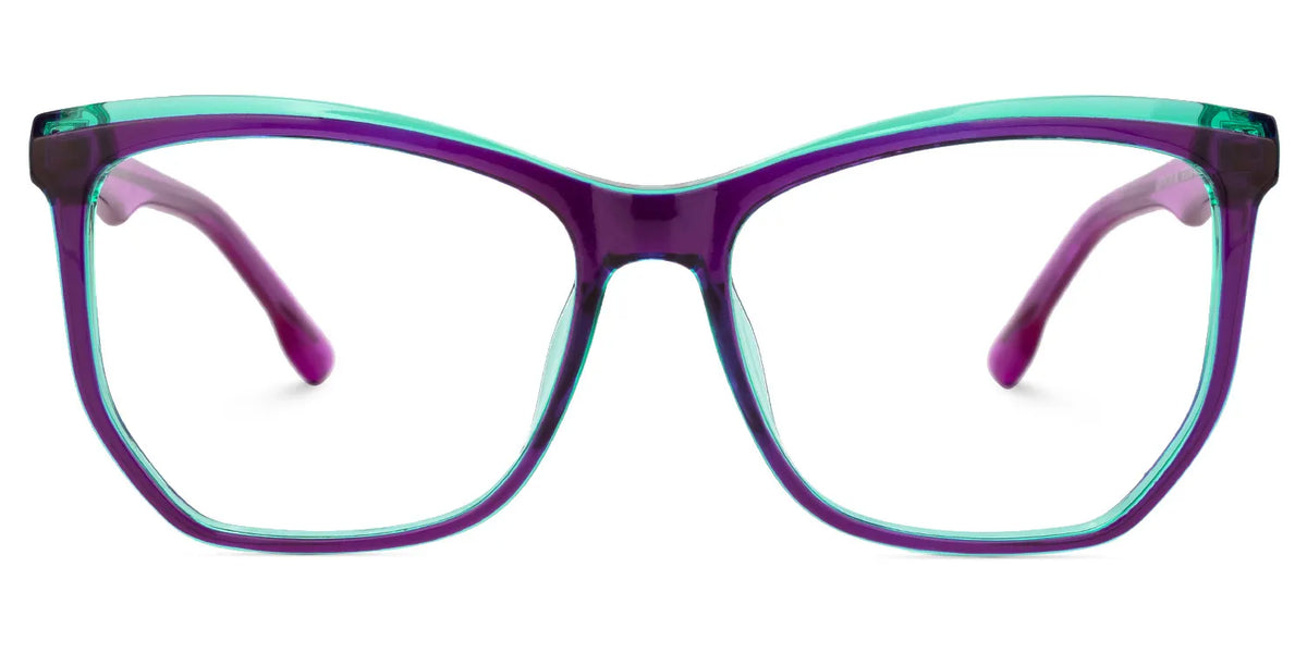 Geometric Libby Purple Glasses deals -Zeelool Glasses