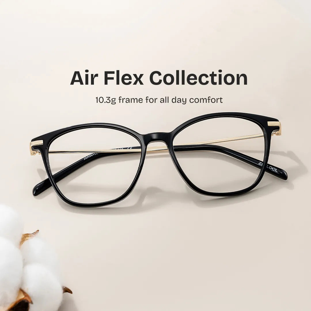 Jessica Black Cat Eye Prescription Glasses for Women | ZEELOOL
