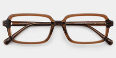 Danielle Walnut glasses - Brown Rectangle Frames | ZEELOOL