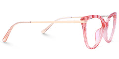Lucas Cateye Pink Glasses and Clear Frame