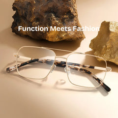 Iris Light Gold Frame Glasses with Aviator Frame Online | ZEELOOL