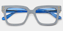 Square Blue Eyeglasses- Luxe Acetate Frame Glasses