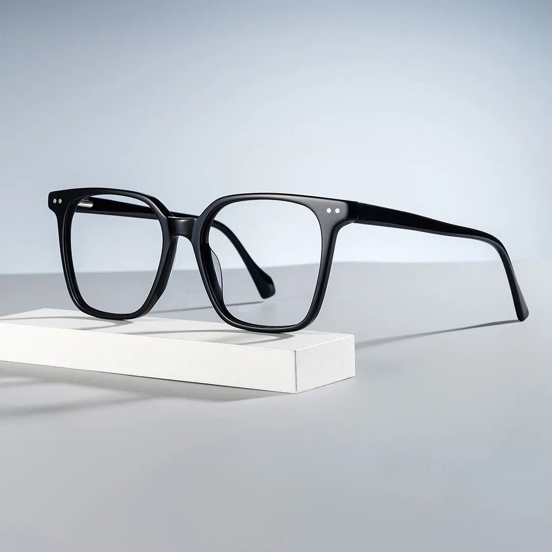 Square Black Acetate Eyeglasses Frames