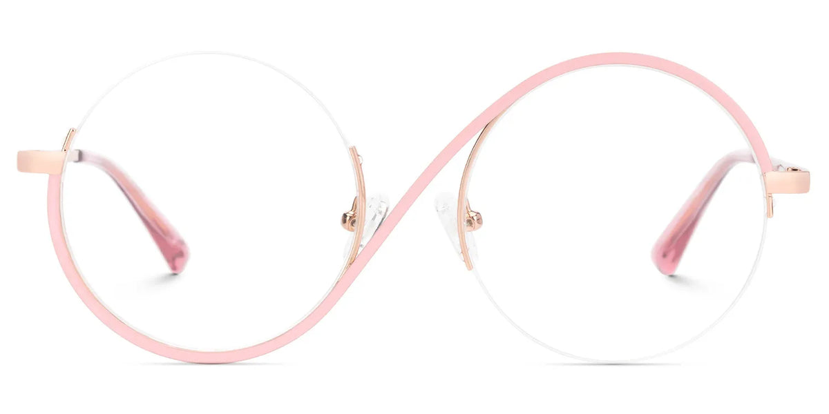 Flozif Round Pink Glasses deals -Zeelool Glasses