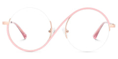 Flozif Round Pink Glasses deals -Zeelool Glasses