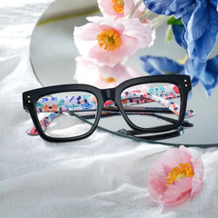 Zinnia Black Frame Glasses with Rectangle Frame Online | ZEELOOL