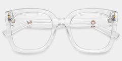 Ebony Square Clear Clear Frame Glasses | Zeelool
