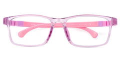 Arddin Rectangle Purple Frame Eyeglasses for Tweens