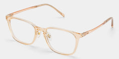 Lily Rectangular Round Glasses in Light Yellow Frame | ZEELOOL