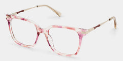 Jacqui Pink Flower Tortoise Square Glasses Frames | ZEELOOL