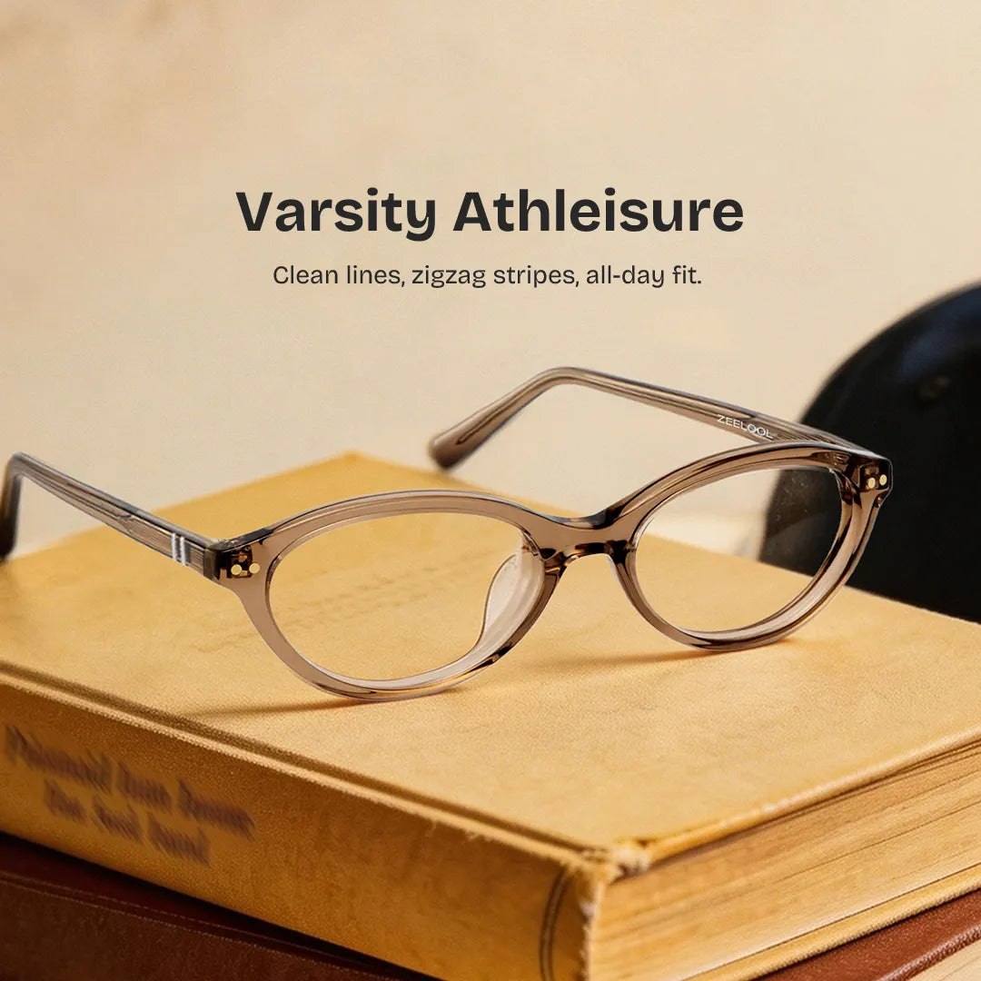 Ashby Brown Narrow Oval-Frame Glasses | Effortless Varsity