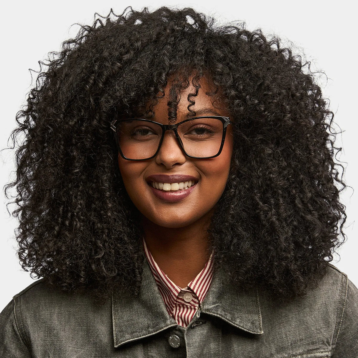 Tricee Square Black Glasses With Gold Arms For Females | Zeelool
