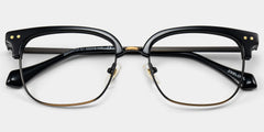 Nathan Black Frame Glasses with Browline Frame Online | ZEELOOL