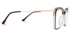Krystle Square Red Eyeglasses and Clear Frames