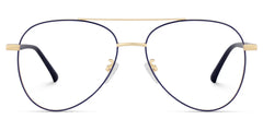 Paige Aviator Black-Gold Glasses | Zeelool Glasses