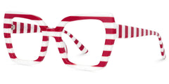 Pavia Butterfly Red Striped Frame Glasses for Women