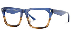 Rectangular Spectacle Frames with Brown Blue Color