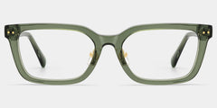 Remy Green Rectangle Glasses | Nostalgic Varsity Athleisure
