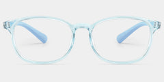 Kids Rectangle Clear Blue Amaker Frame Glasses | Zeelool