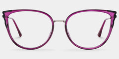 Estrada Cateye Purple Eyeglasses with Mixed Materials -Zeelool